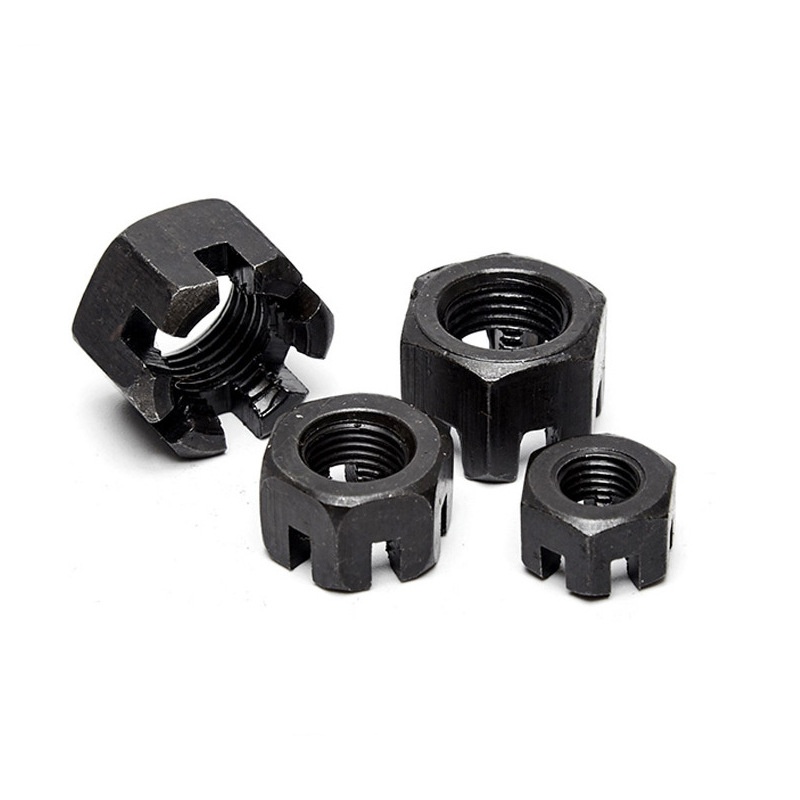 हेक्सागोन स्लॉटेड कैसल नट