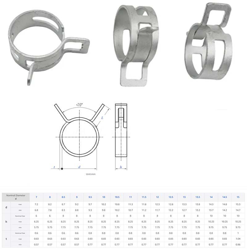 Steel strip type elastic ring hoop