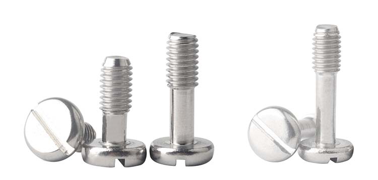 Slotted pan head screw with waisted shank Slotted pan head screw with waisted shank