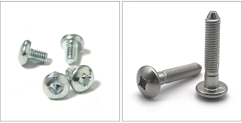 Pan head screw with square slot