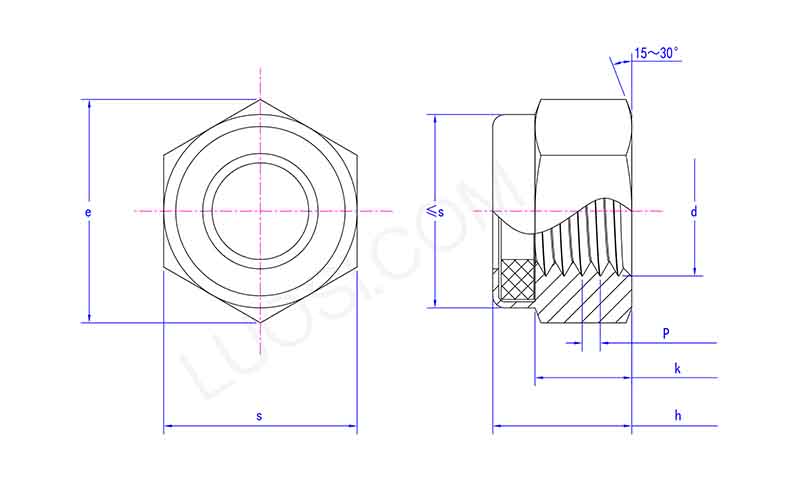 Hexagon Nut Polyamide Insert