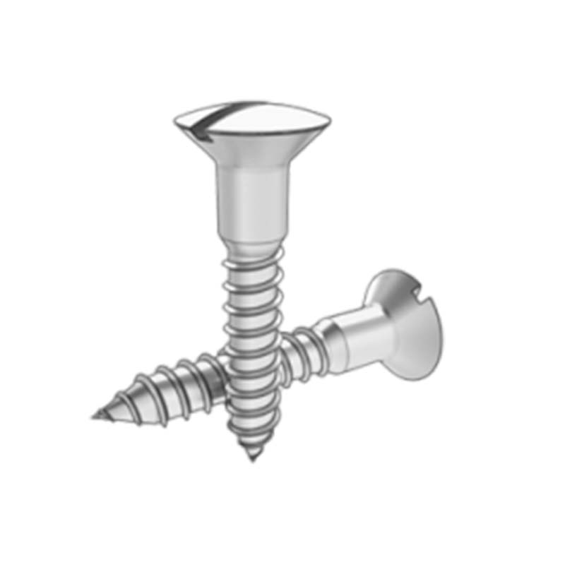 स्लॉटेड रेज्ड काउंटरसंक हेड वुड स्क्रू